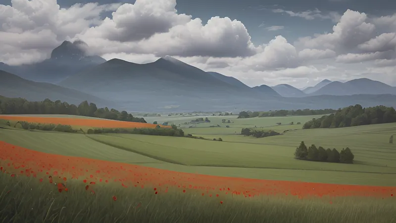 red poppies